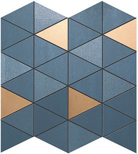 Mek Blue Mosaico Diamond Gold Wall