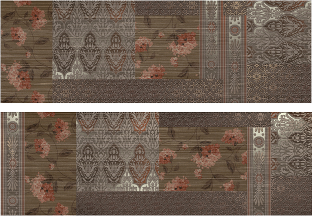 DECOR PATCHWORK MARRON (set2) 