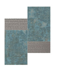 GRUNGE BLUE MOSAI 3D SILVER