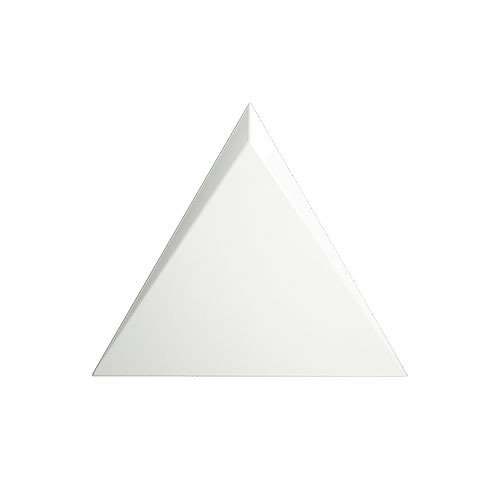 Evoke Triangle Cascade White Glossy