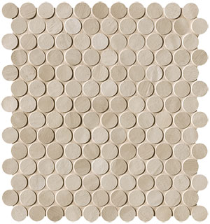 brickell beige round mosaico matt