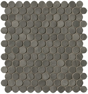 brickell grey round mosaico matt