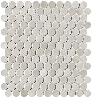 brickell white round mosaico matt