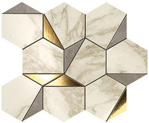 Marvel Gold Hex Gris Calacatta