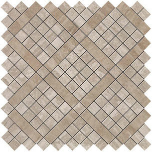 Marvel Travertino Silver Diagonal Mosaic
