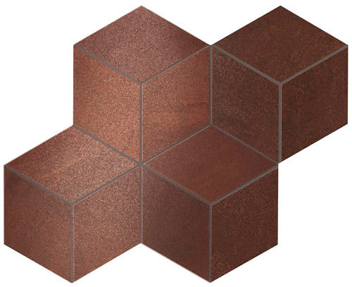 Blaze Corten Mosaico Esagono Matt