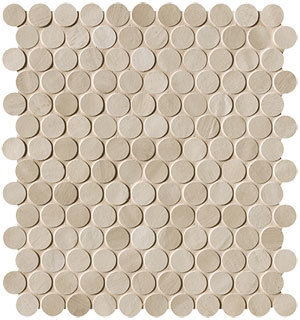 Brickell Beige Round Mosaico Matt