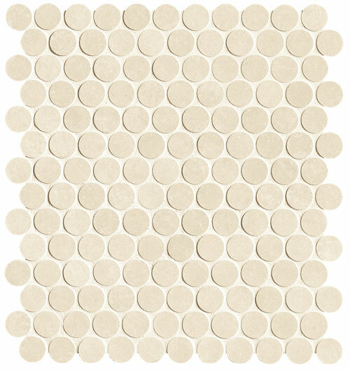 Still Beige Round Mosaico Matt